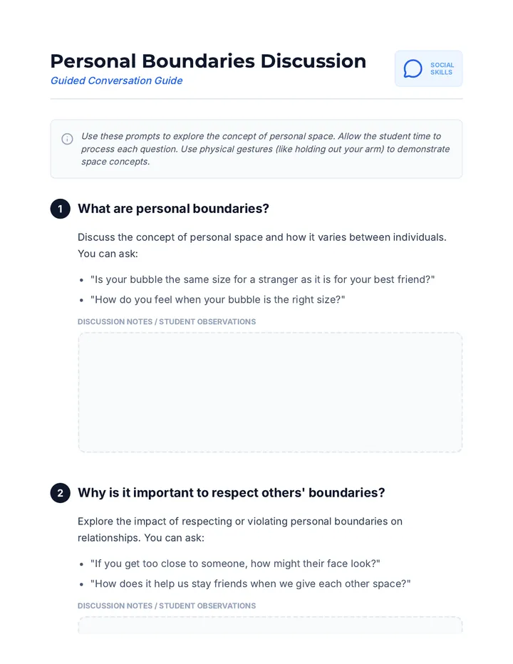 Boundaries Discussion Guide