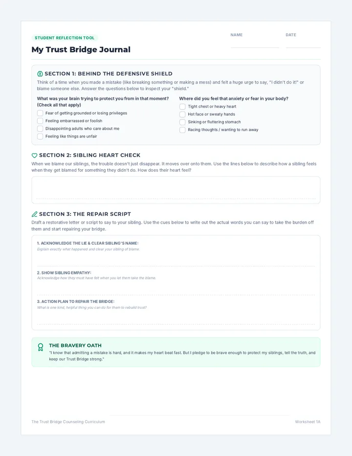 Heart Repair Worksheet