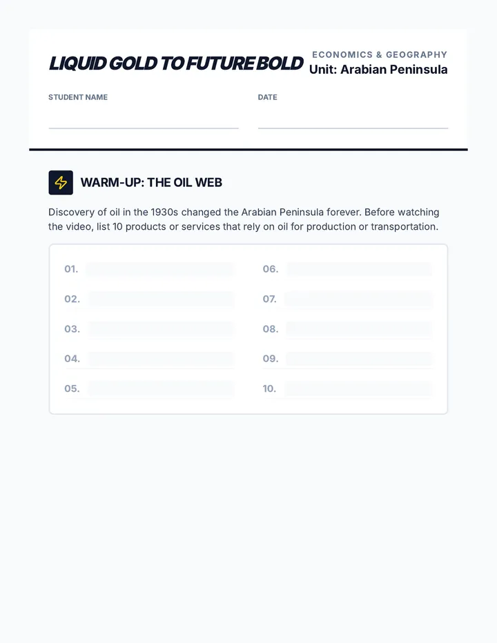Liquid Gold Future Bold Worksheet