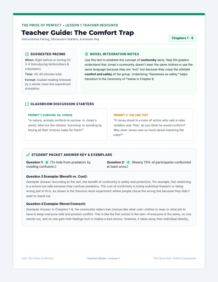 The Comfort Trap Teacher Guide