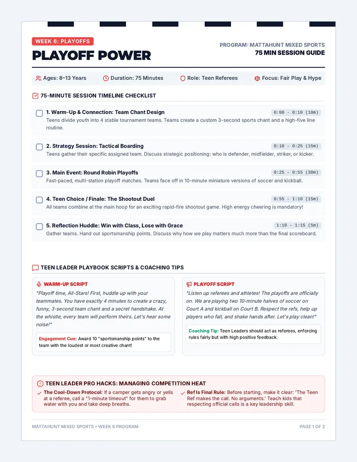Playoff Power Playbook