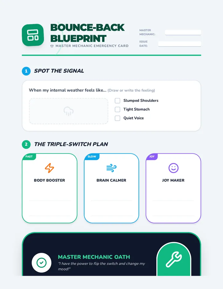 Bounce-Back Blueprint Worksheet page 1
