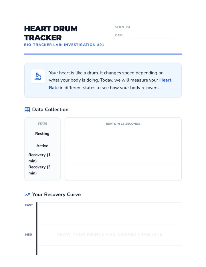 Heart Rate Tracker Worksheet