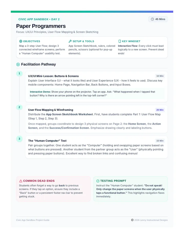 Paper Programmers Teacher Guide