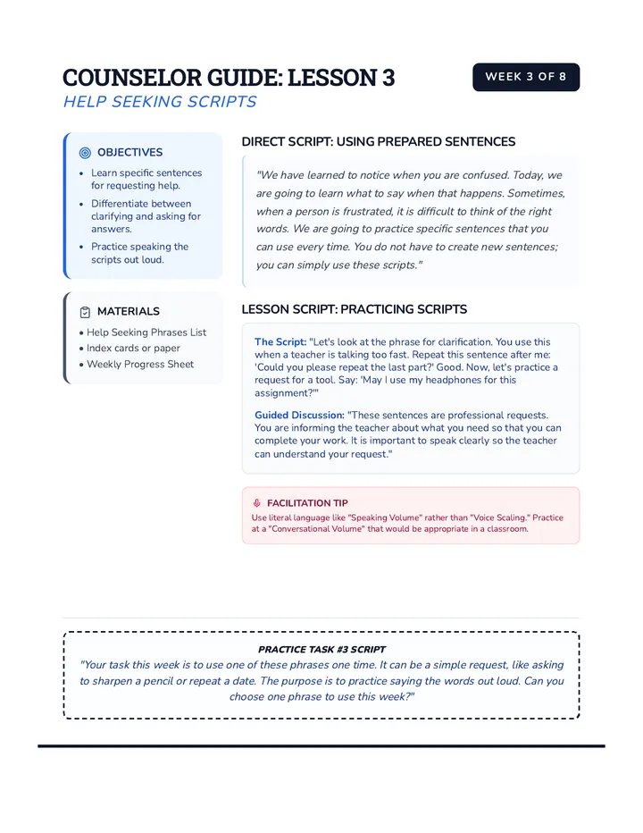 Self Advocacy Counselor Guide 3