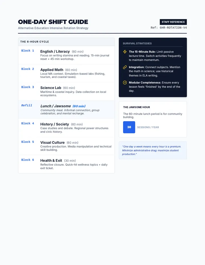 One Day Shift Guide Document