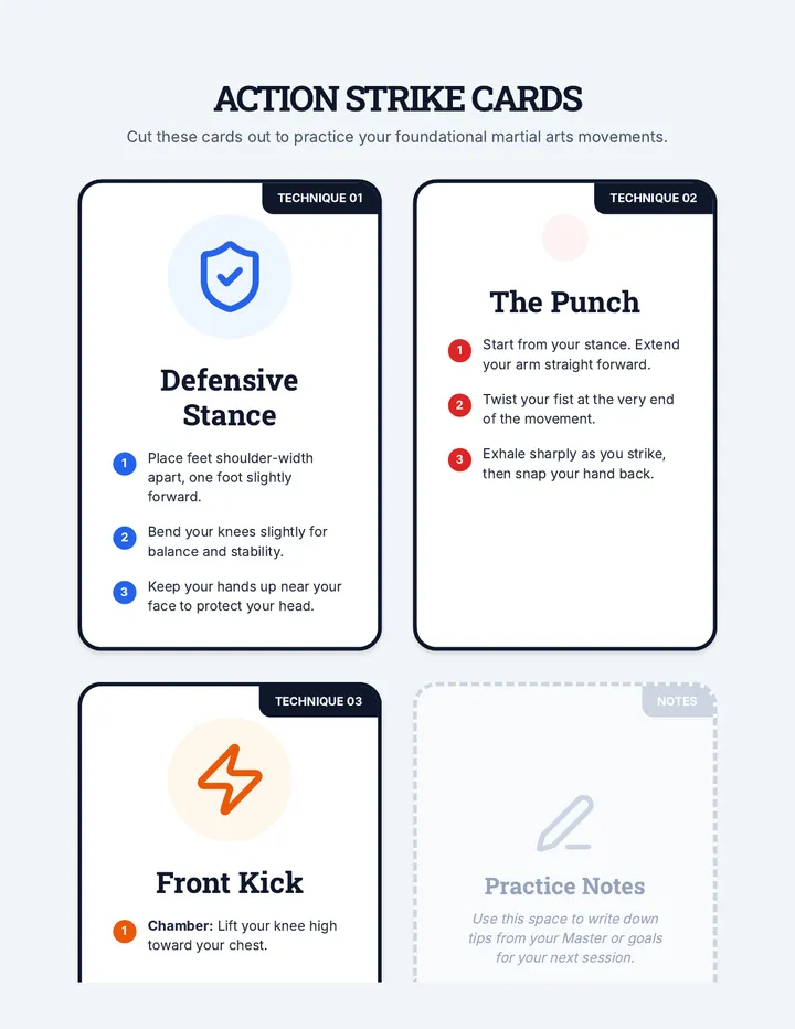 Action Strike Cards