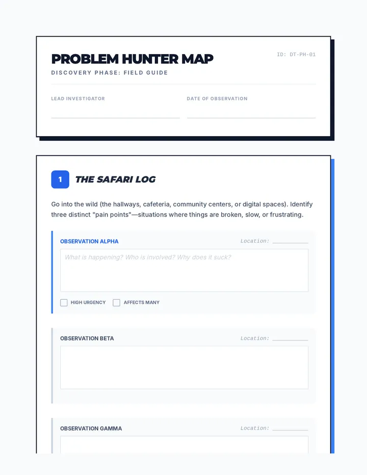 Problem Hunter Worksheet