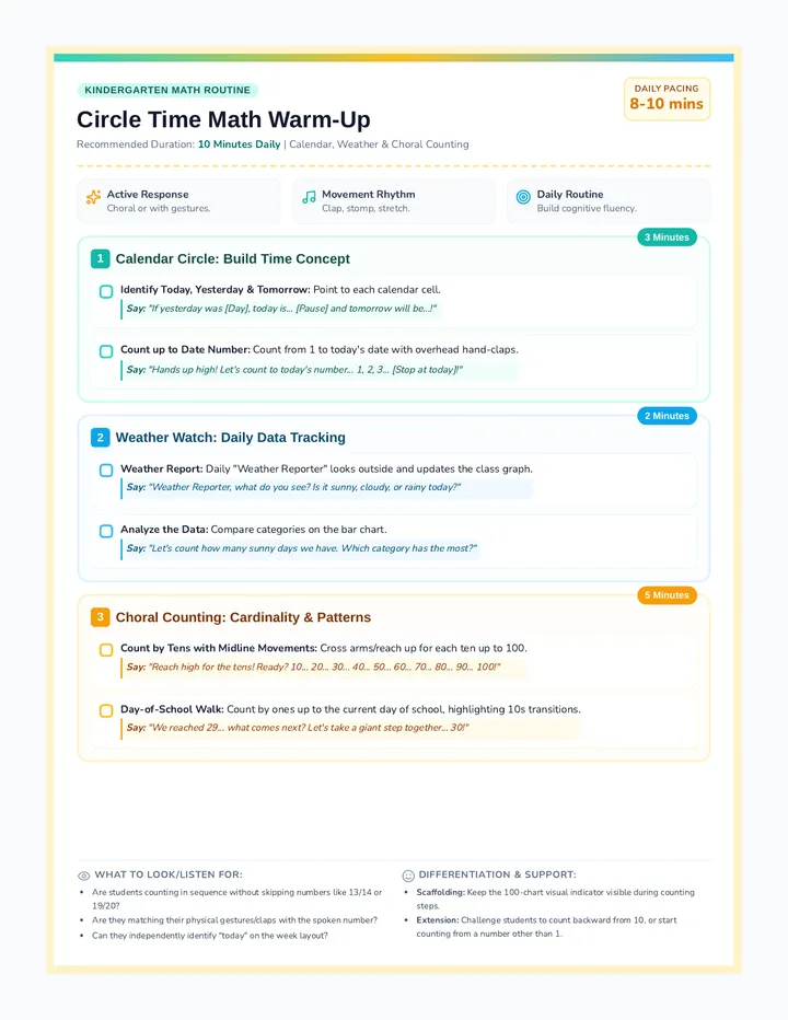 Warm Up Routine Teacher Guide
