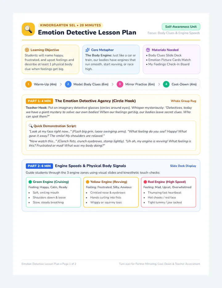Emotion Detective Lesson Plan