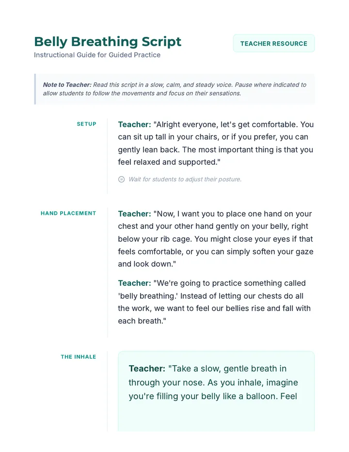 Belly Breathing Script