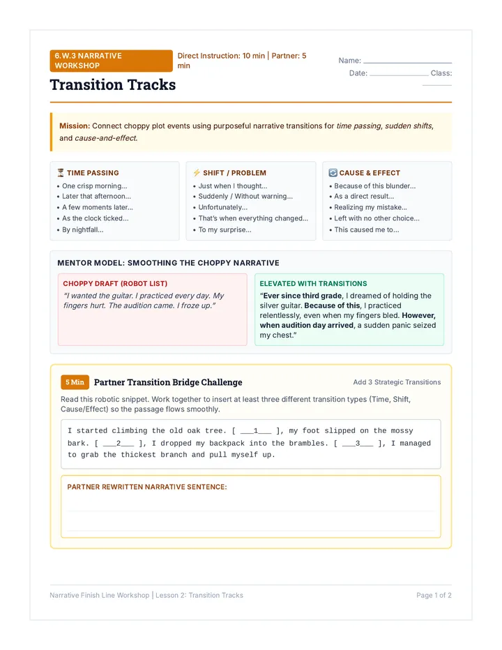 Transition Tracks Student Handout