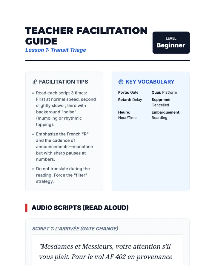 Transit Triage Teacher Guide
