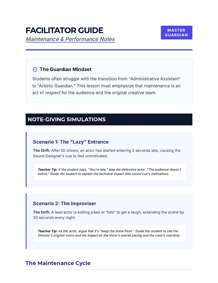 Long Run Facilitator Guide
