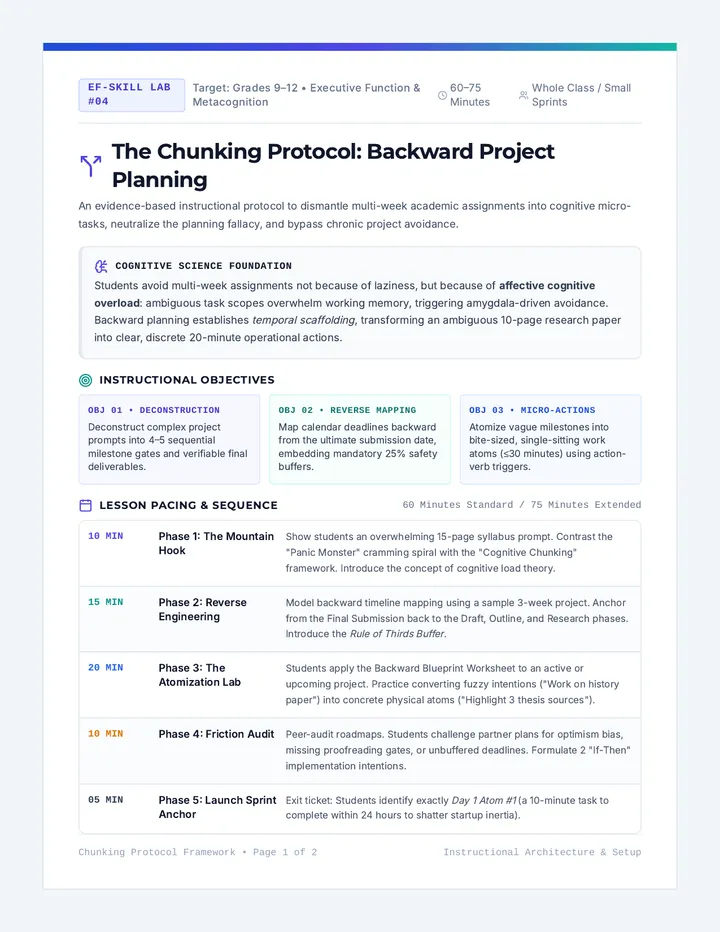 Chunking Protocol Lesson Plan