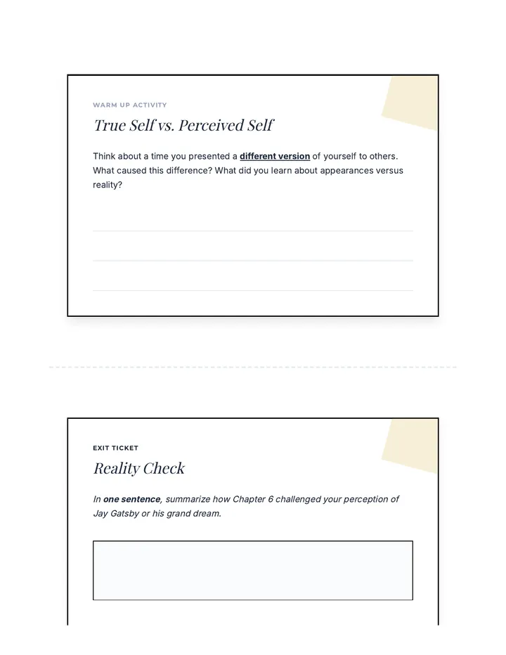 Shattered Reflections Prompts Handout