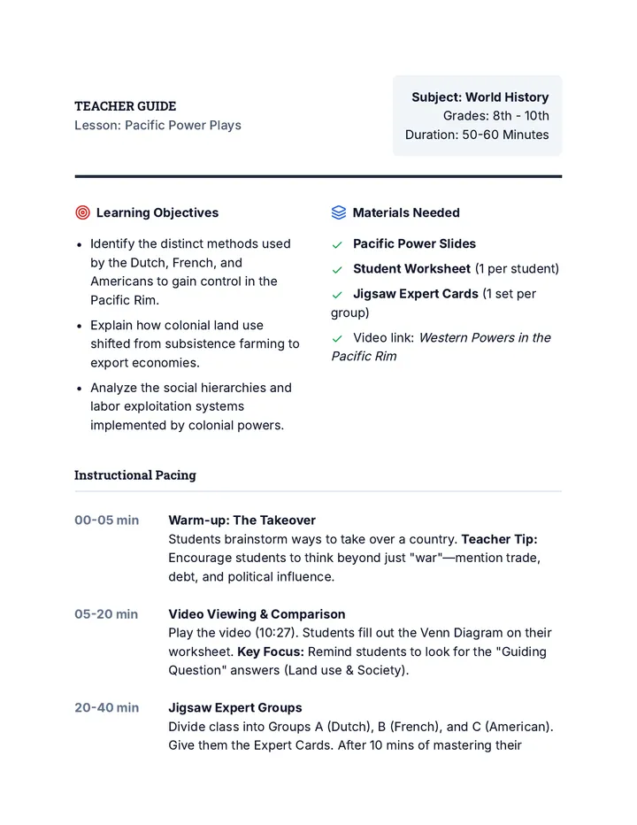 Pacific Power Teacher Guide
