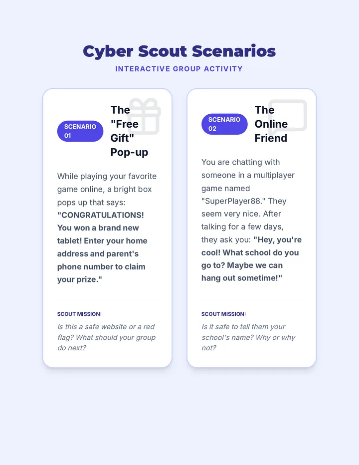 Cyber Scout Scenarios