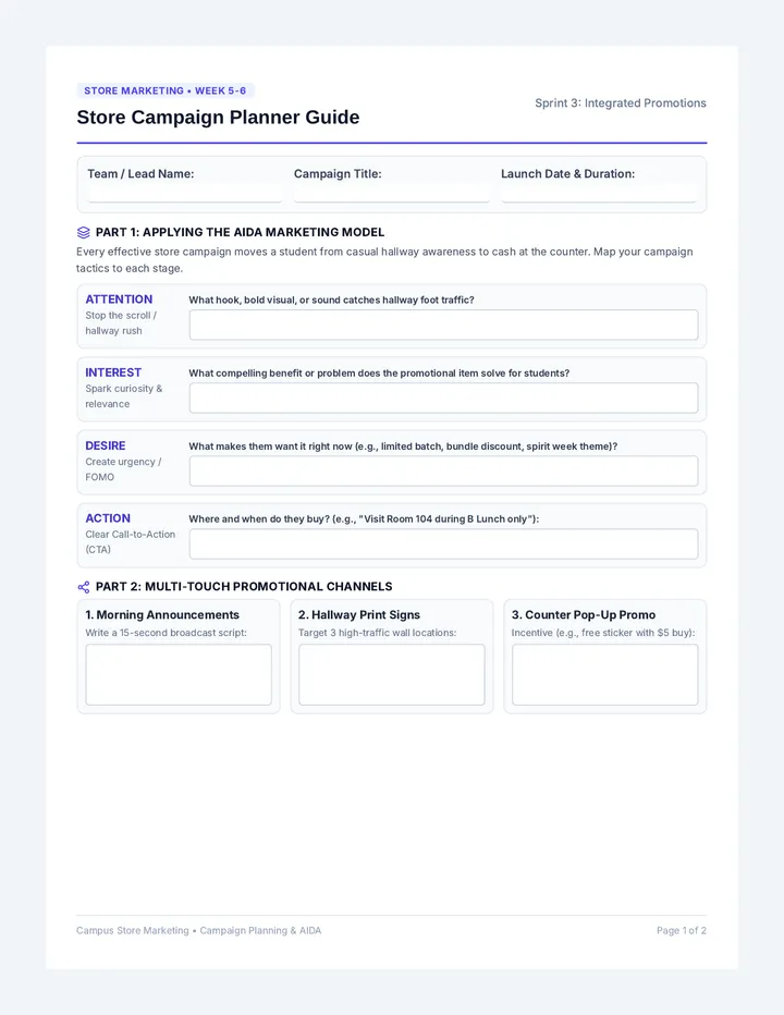 Store Campaign Planner Guide
