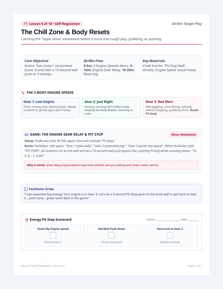 Chill Zone Lesson Guide