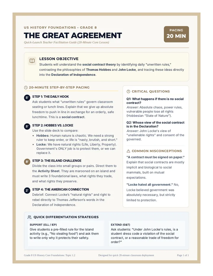 Great Agreement Teacher Guide