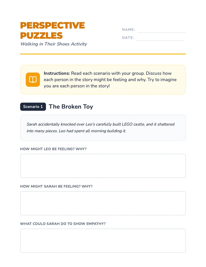 Perspective Puzzles Worksheet