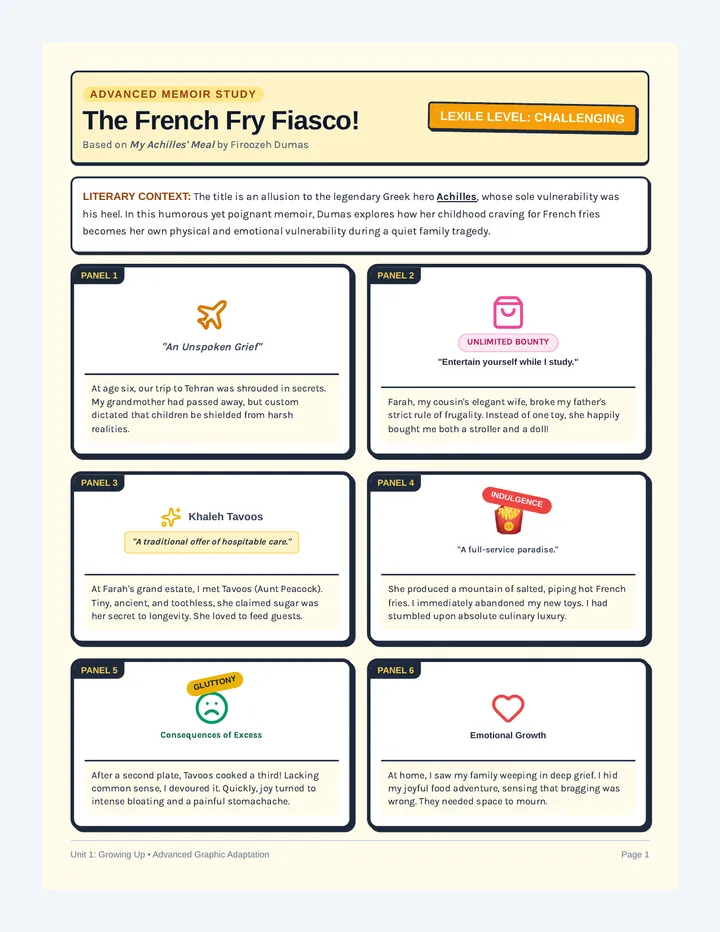 French Fry Fiasco Advanced Comic