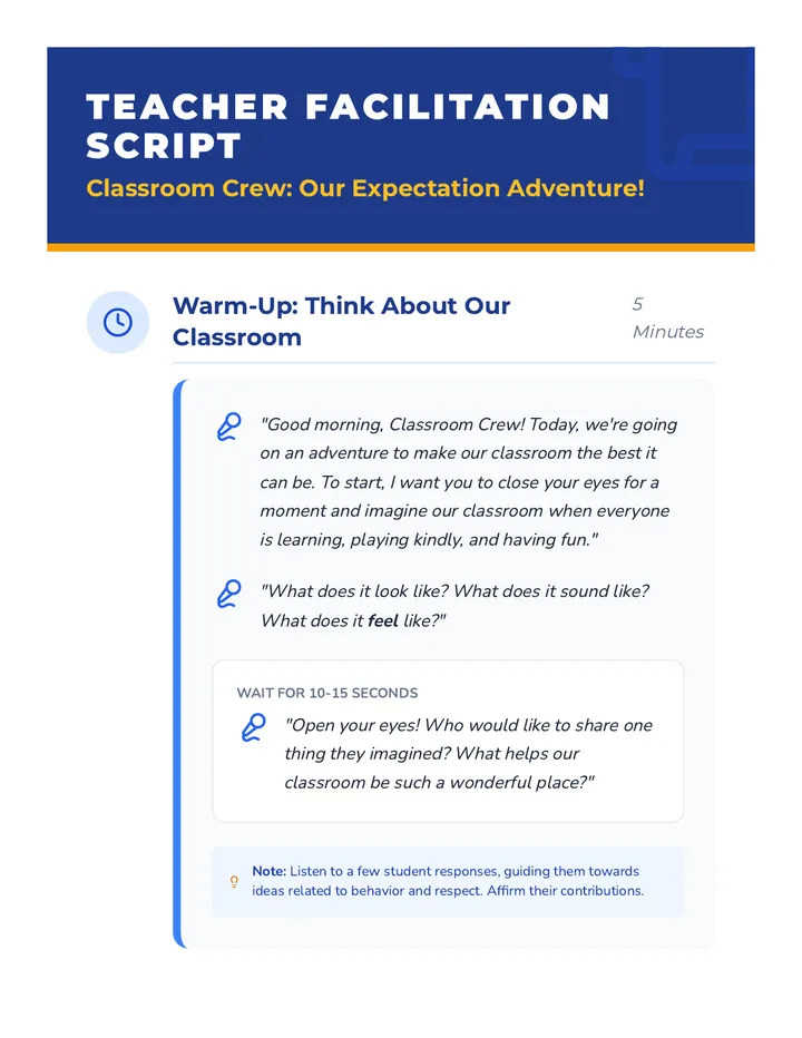 Teacher Script