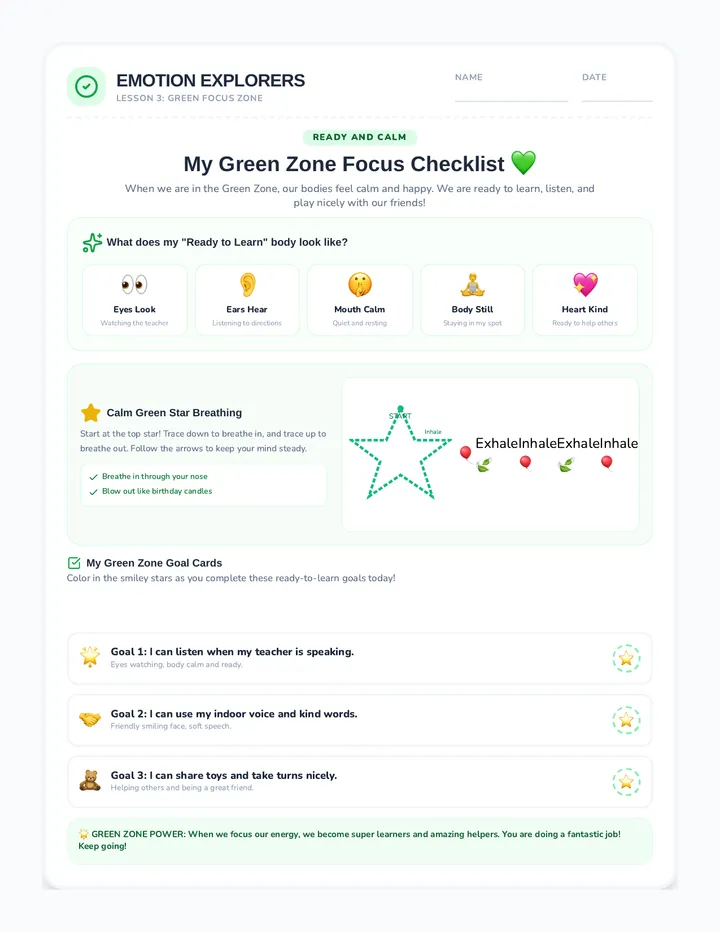 Green Focus Ready Checklist