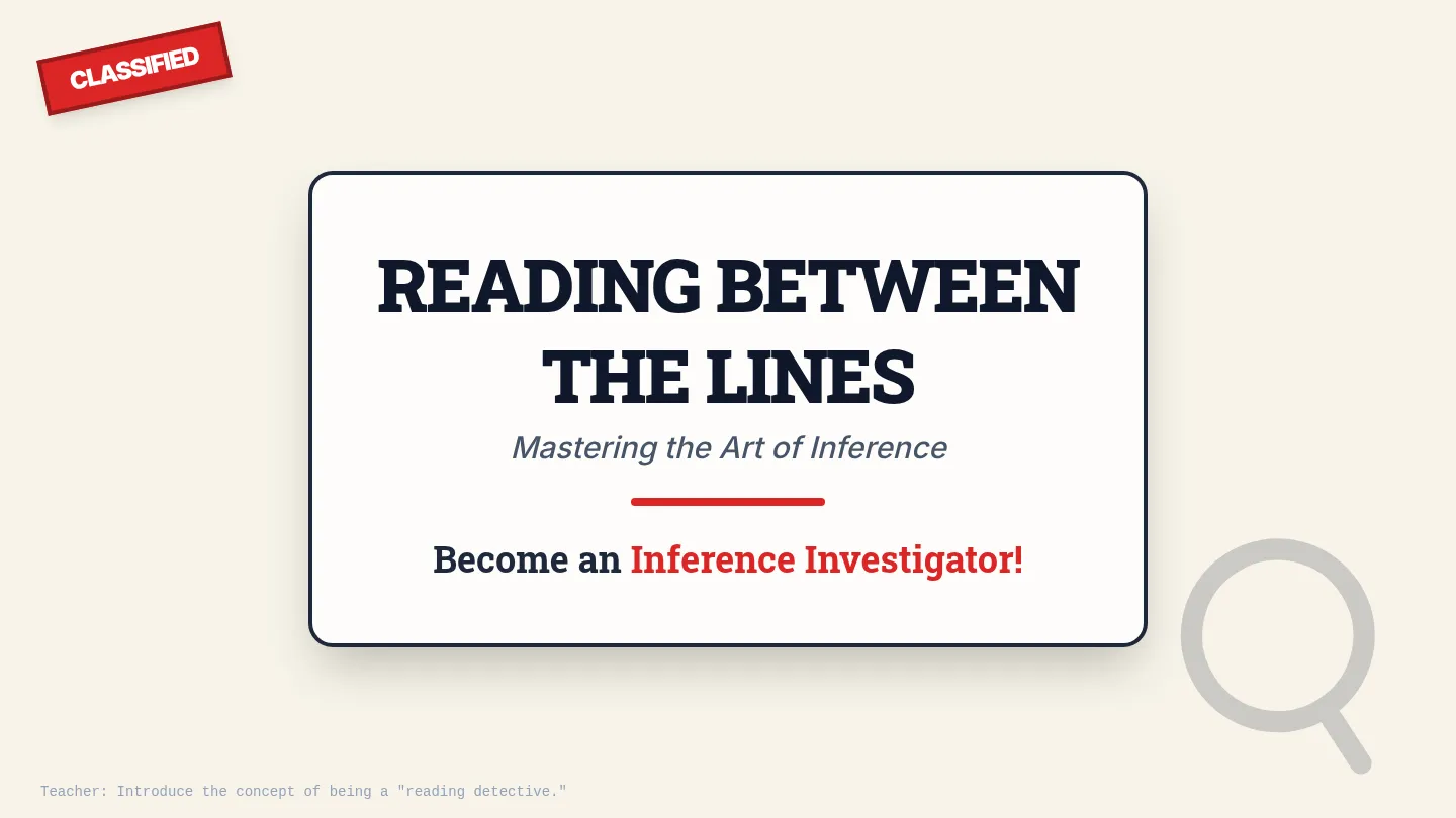 Reading Between the Lines Slides