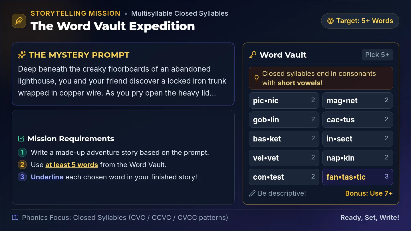 Word Vault Prompt Slide