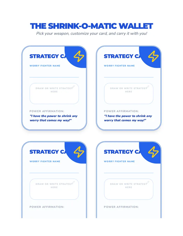 My Strategy Card Template
