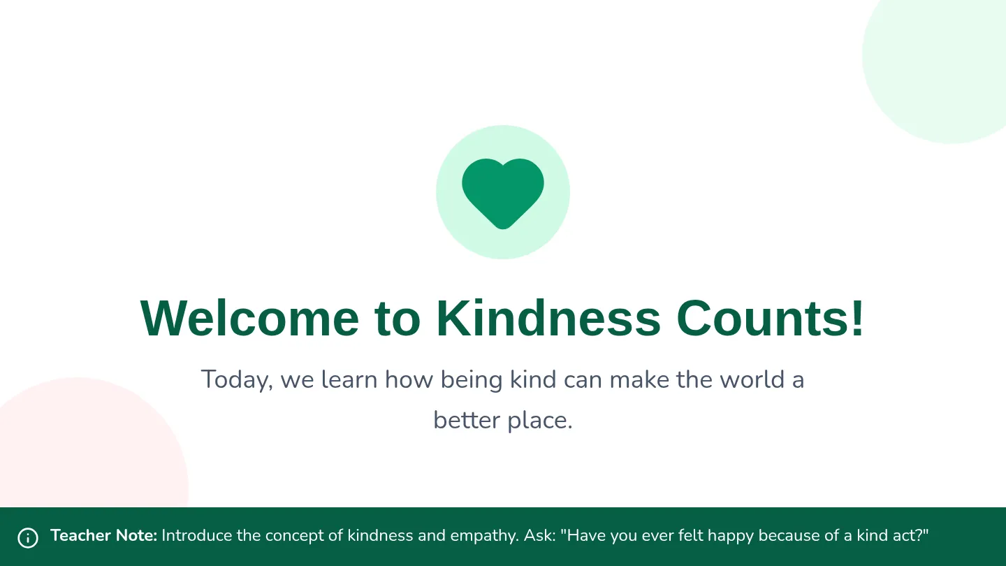 The Power of Kindness Slides