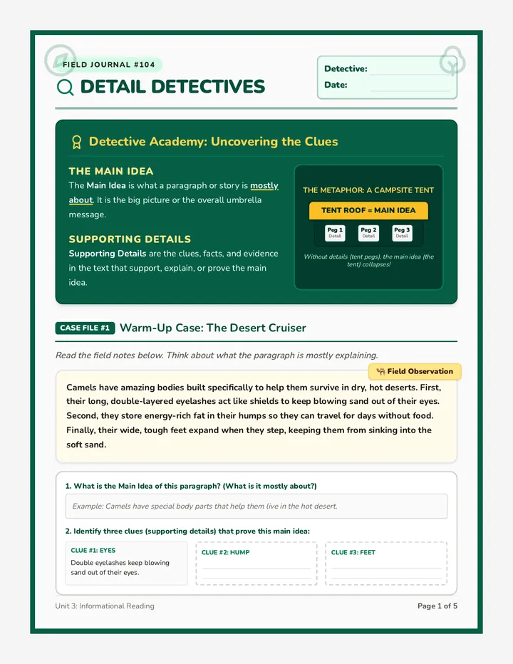 Detail Detectives Student Packet