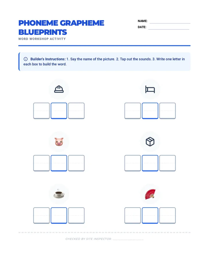 Phoneme Grapheme Blueprints
