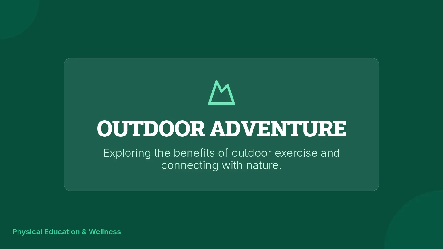 Outdoor Adventure Slides Presentation