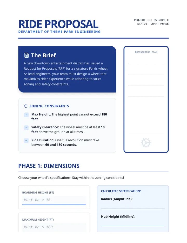Ride Design Proposal Project