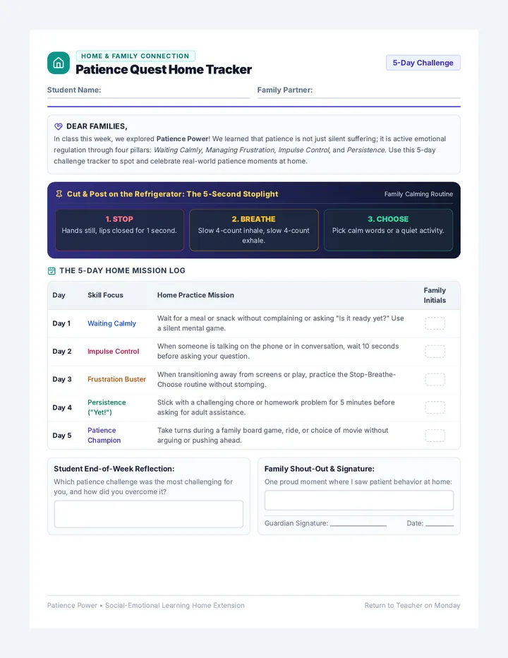 Patience Quest Home Tracker