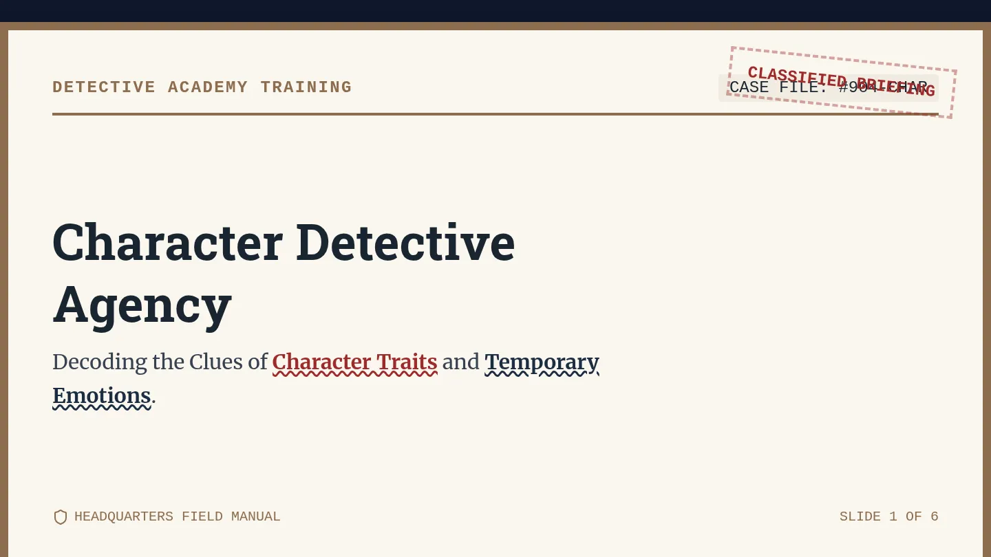 Character Detective Slides