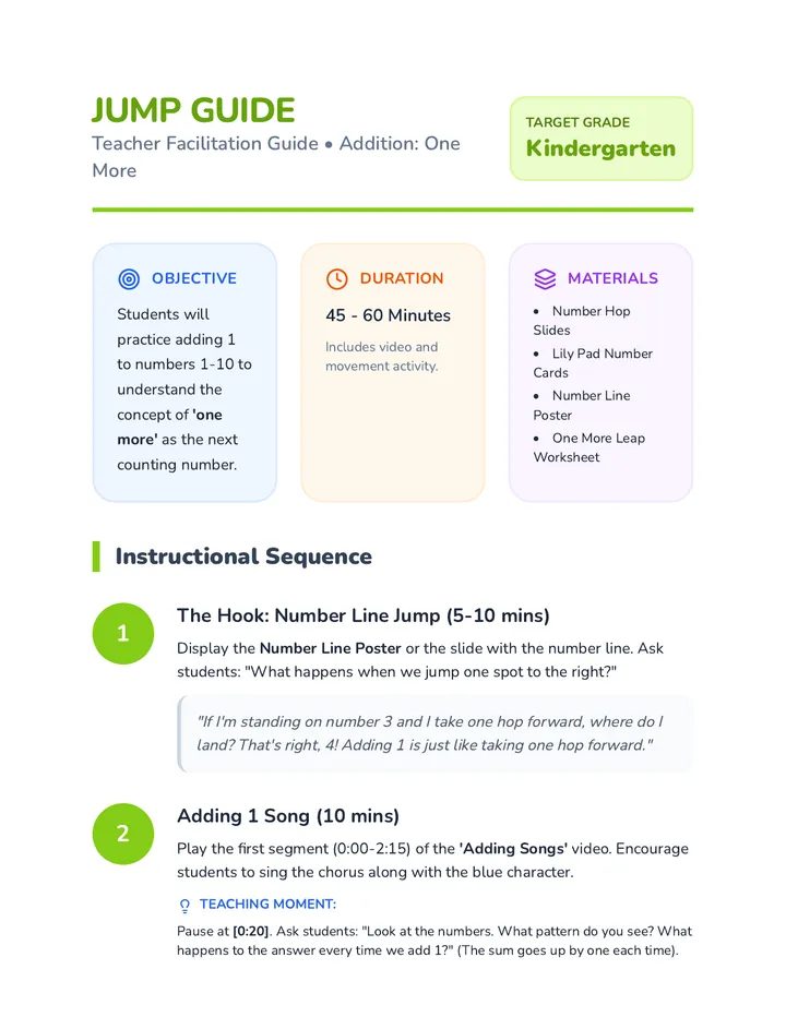 Jump Guide Lesson Plan