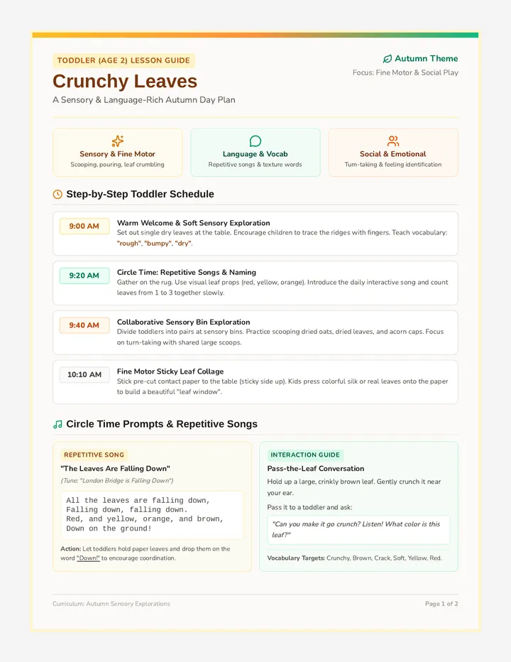 Crunchy Leaves Lesson Guide