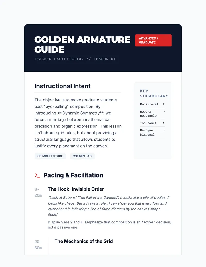 Golden Armature Teacher Guide