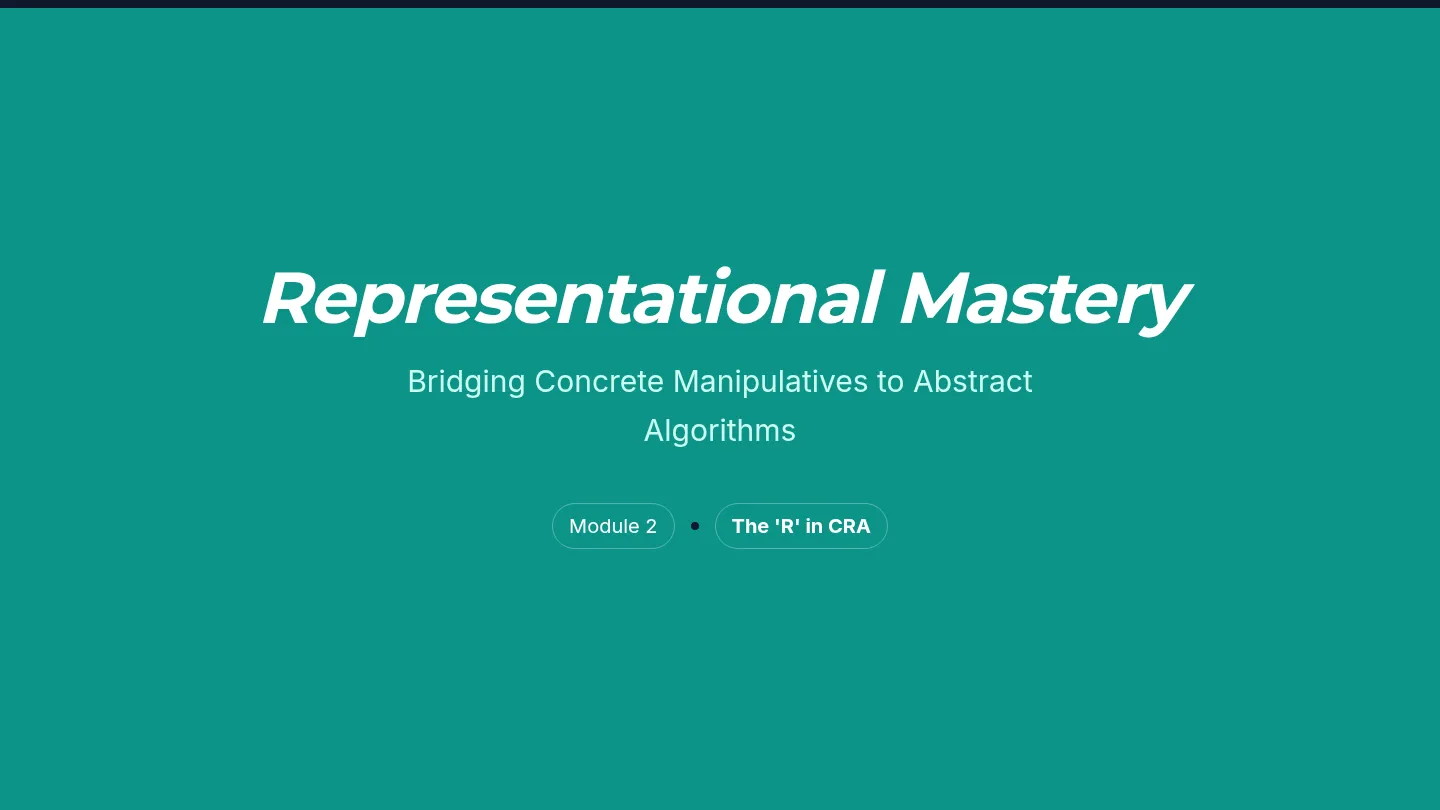 Representational Mastery Slides