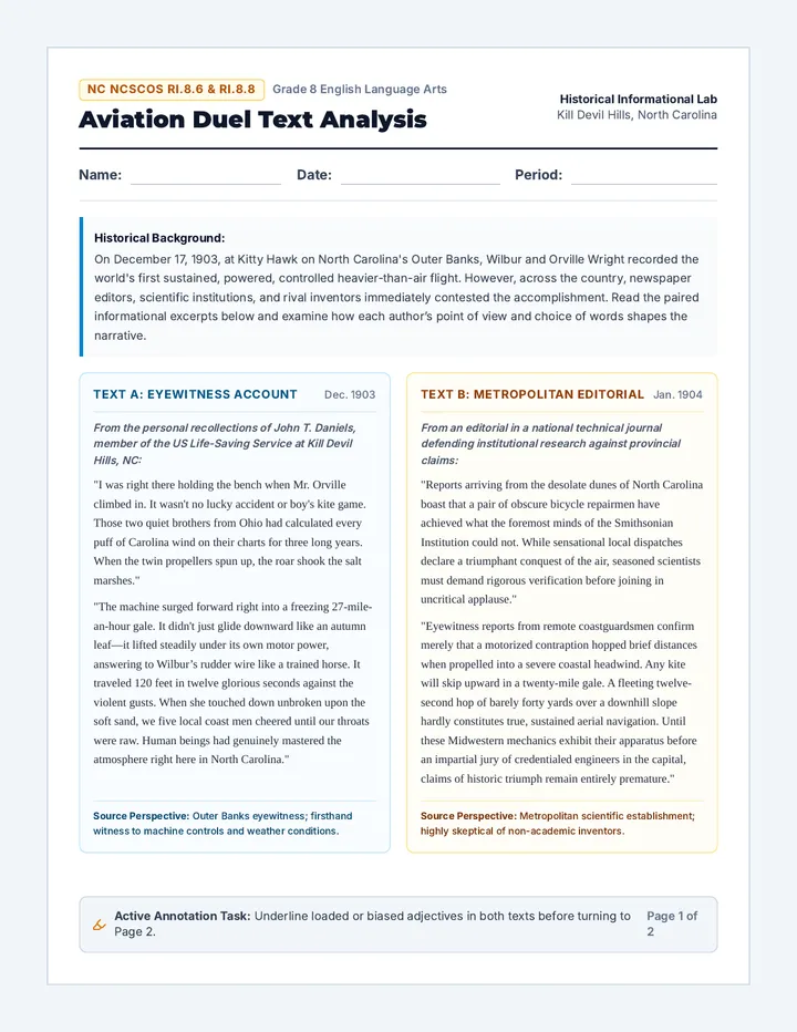 Aviation Duel Text Analysis