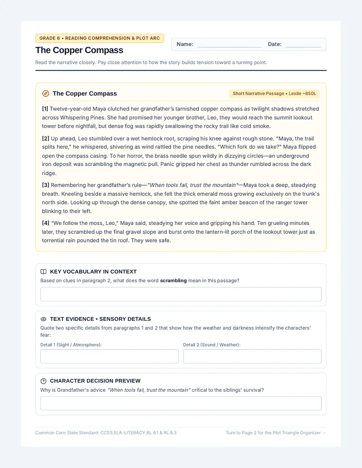 Plot Mountain Worksheet