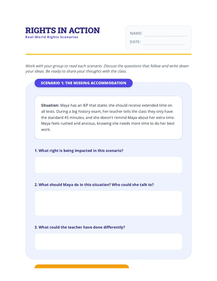Real-World Rights Scenarios Handout
