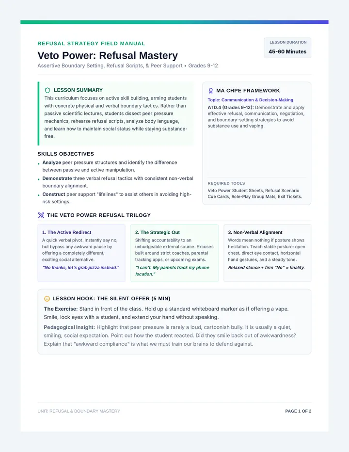 Vibe Shield Teacher Guide