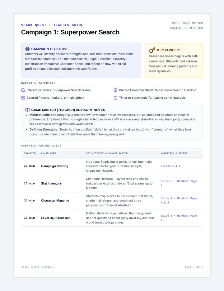 Superpower Search Teacher Guide