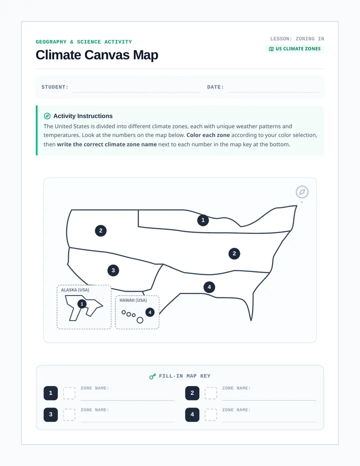 Climate Canvas Map