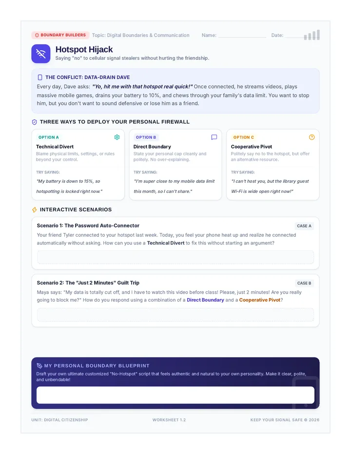 Hotspot Hijack Worksheet